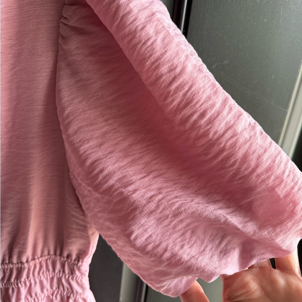 Love Olive Co Pink Puff Sleeve Dress size Small - Picture 6 of 10